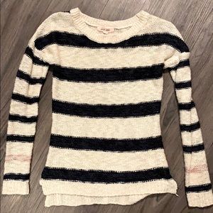 Pink Rose Navy & White Striped Sweater